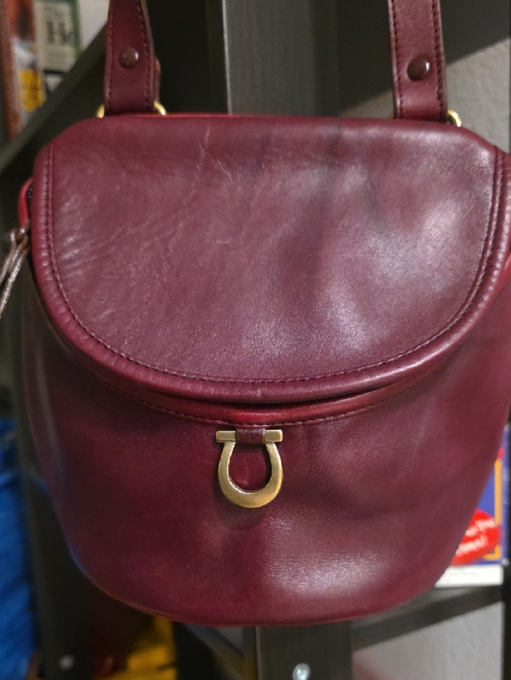 Vintage Burgundy Etienne Aigner Leather Crossbody Bag